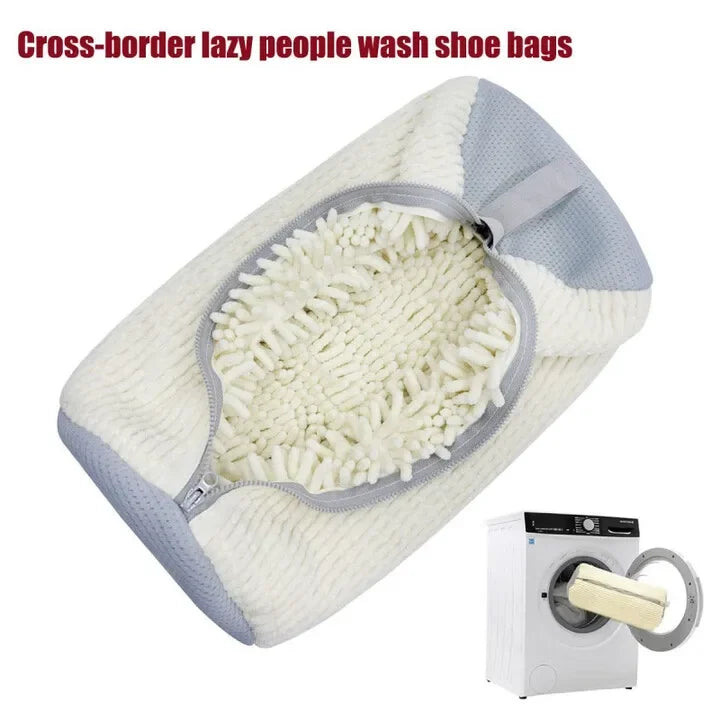 Washing Machine Shoe Bag - Heavy Duty Mesh Laundry Protector Anti-Deformation Anti-Wear Sneaker Wash Bag for Lazy Efficient Clea