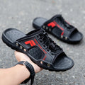 2024 New Men's Sandals Fashion Designer Soft Men's Slippers Outdoor Breathable Beach Shoes Anti-slip Comfortable Men Flip flops