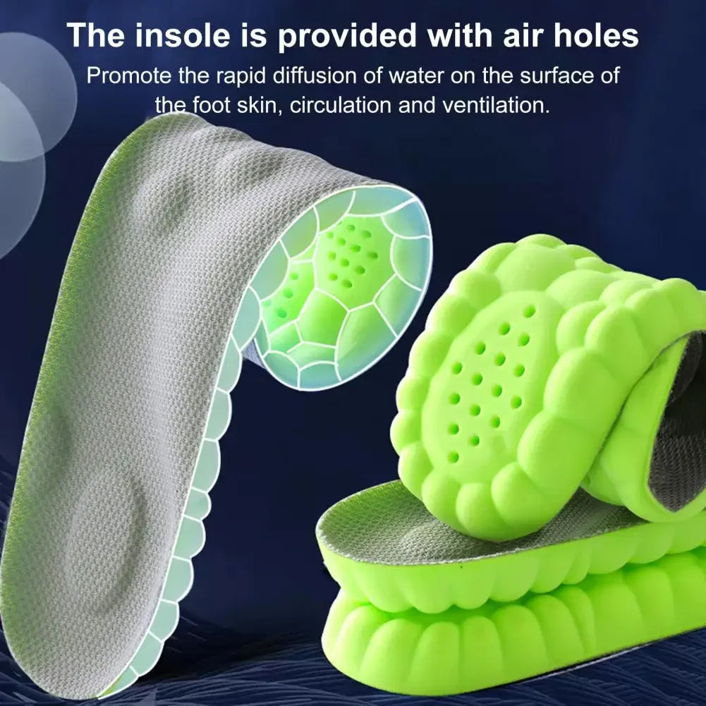 Memory Foam Insoles Cut to Fit Cloud Soles Breathable Inserts with Arch Support Shock-Absorbing Shoe Steppers for Sneakers
