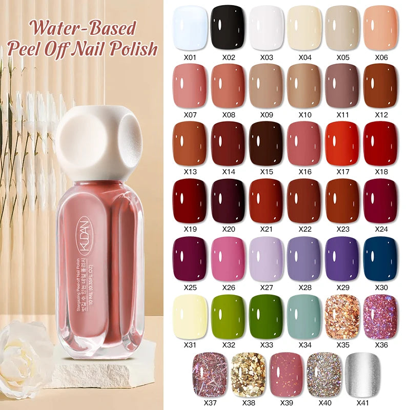 10ml Peel Off Water-Based Starry Nail Polish Fast Drying Long-Lasting Healthy And Brightening Effect No Need Lamp Cure