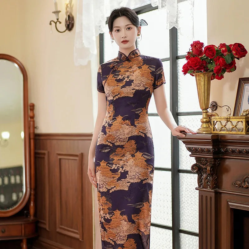Fashion Clothes Party Vintage Casual Summer Elegant Traditional Chinese Clothing Cheongsams Chinese Dress Qipao Ethnic Style