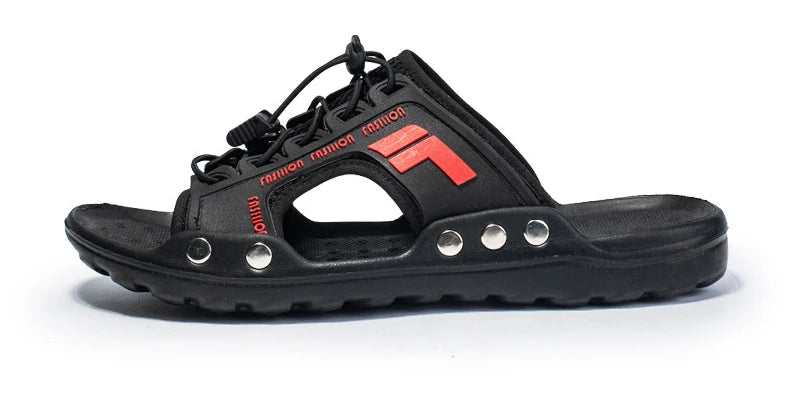 2024 New Men's Sandals Fashion Designer Soft Men's Slippers Outdoor Breathable Beach Shoes Anti-slip Comfortable Men Flip flops