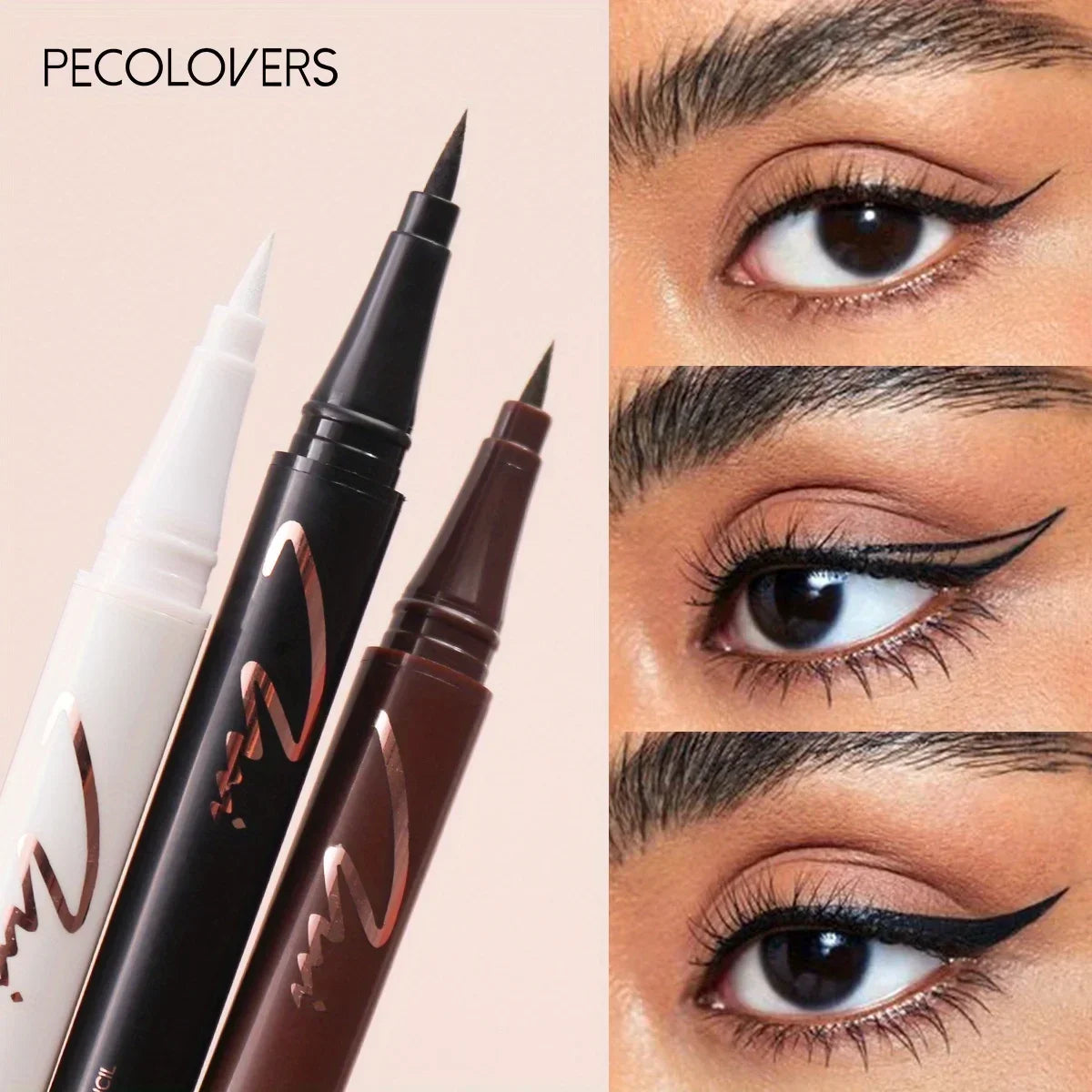 1 Pc Eyeliner Liquid Pen Waterproof Quick Drying Smooth Makeup Beauty Matte Eyeliner Stamp Eye Pencil