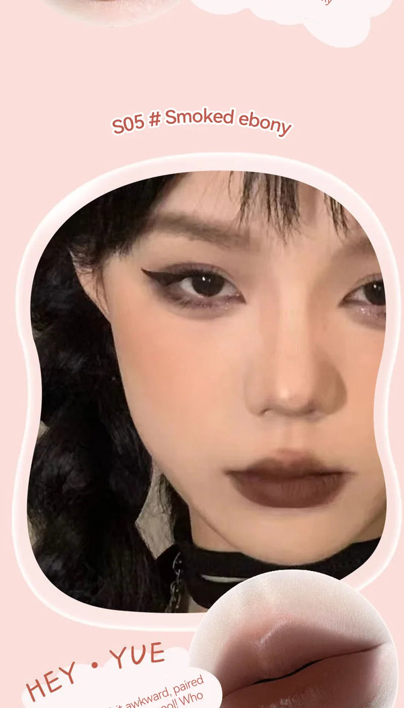 HEYYUE Ice Cream Lip Glaze — Velvet Matte Finish, Pudding Lip Clay, Student-Friendly Everyday Skin-Brightening Lipstick