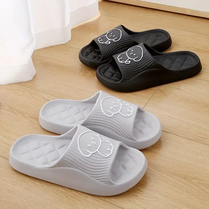 1pc Cute Cartoon Decor Pillow Slides Soft Sole Lightweight Slip On EVA Home Shower Slides Non-slip Beach Comfort Shoes