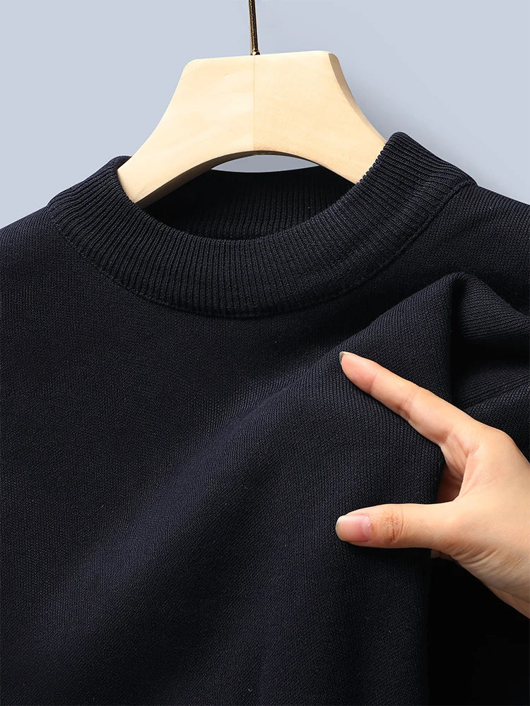 New Winter Turtleneck Sweater Thick Mens Casual Pullover Sweaters Solid Color Quality Warm Slim Turtleneck Sweaters Pullover Men