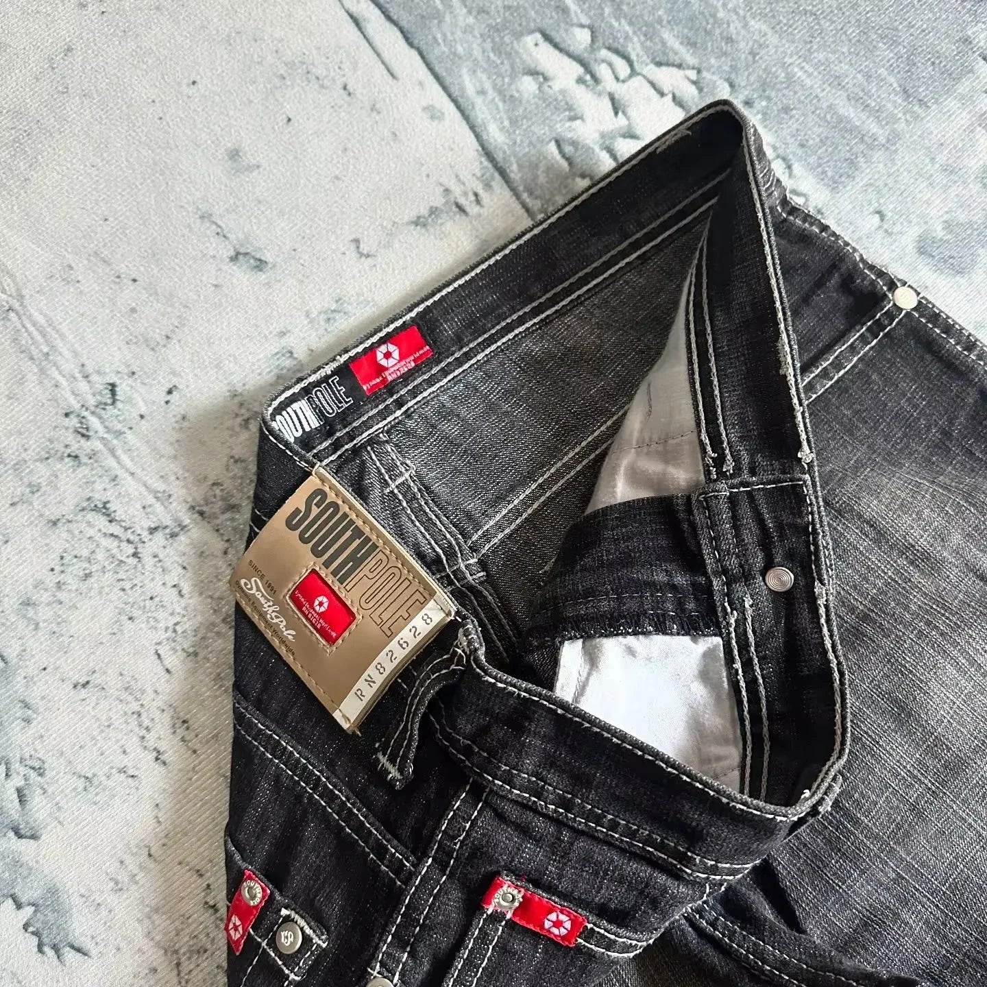 American Fashion Hip Hop Joker Oversized Jeans Women Street Y2K New Clearance Spot Hot Mopping Wide-leg Pants Unisex Loose Jeans