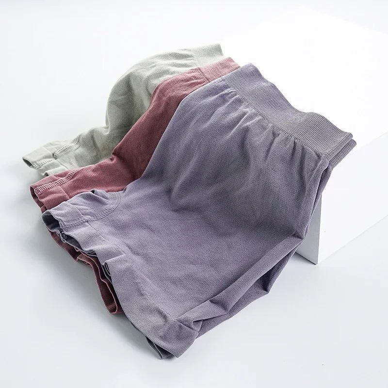 Fashion Mens Cotton Panties Elasticity Cotton BoxerShorts Man's Underwear Boxers Breathable U Convex Male Underpants Large Size