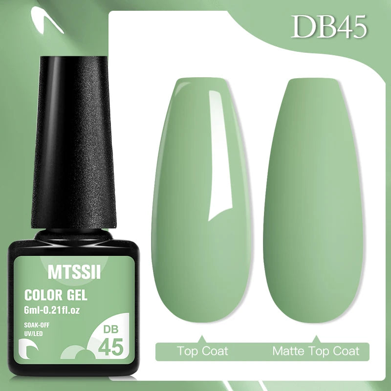 Mtssii 6ML Chocolate Color Gel Nail Polish Brown Semi Permanent UV Gel Autumn Winter Popular Soak Off Nail Art Gel Varnishes