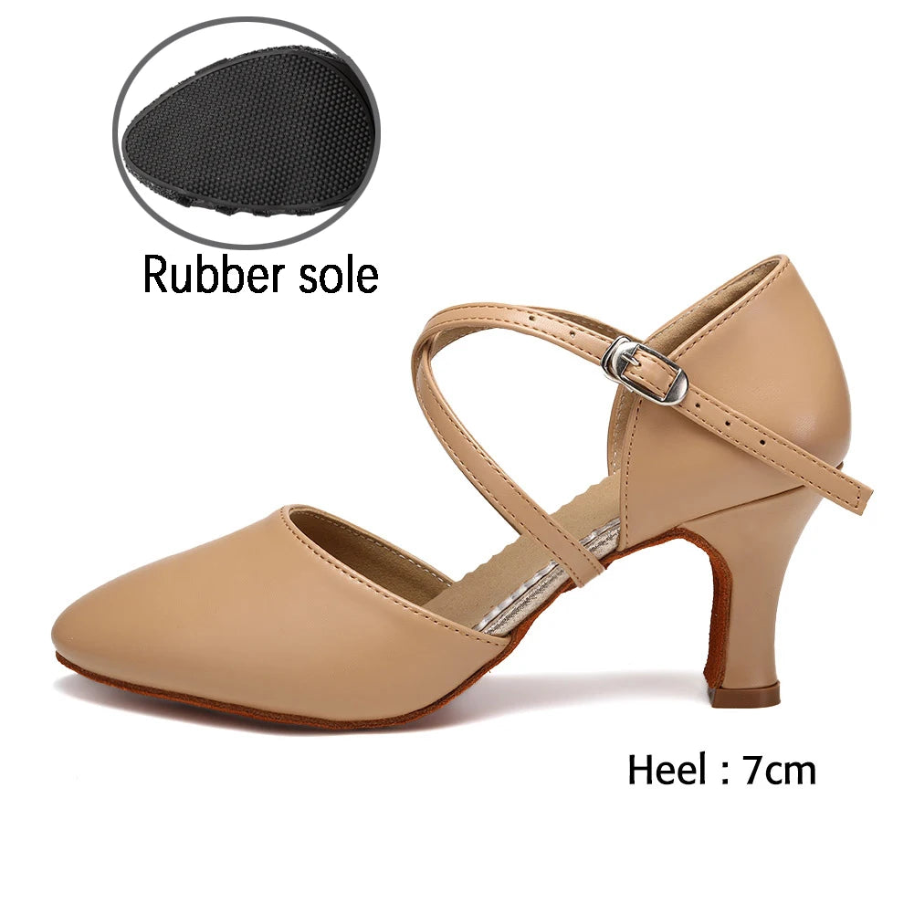 DKZSYIM Women Dance Shoes Latin Party Tango Jazz Elegant Dancing Shoes Lace-up Suede Sole Closed Toe Microfiber Leather 7 Colors