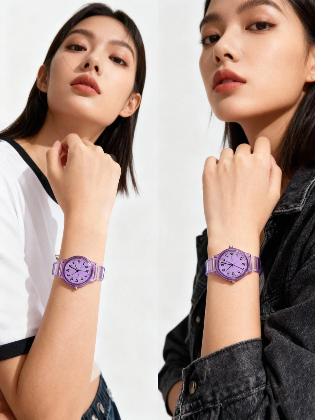 New simple silicone Brand WOKAI Casual Quartz Watch Women Crystal Silicone Watches Relogio Feminino Wrist Watch Hot sale