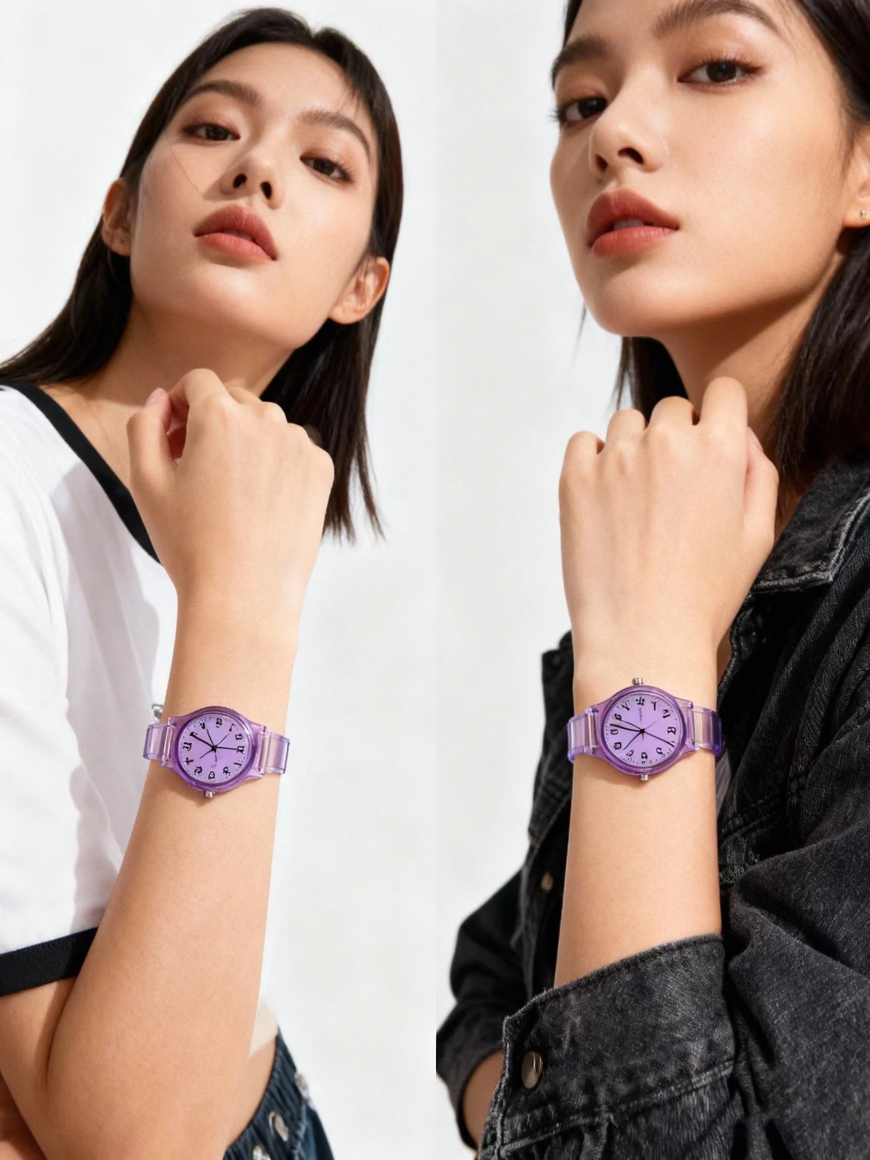 New simple silicone Brand WOKAI Casual Quartz Watch Women Crystal Silicone Watches Relogio Feminino Wrist Watch Hot sale