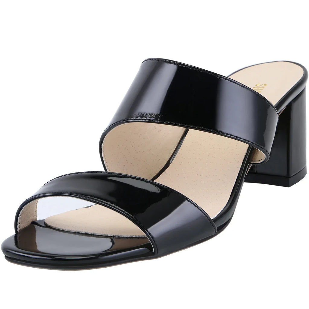 Women Low Chunky Sandals Fashion Sexy Comfort Open Toe 5cm Thick Heel Ship on High Heels Party Dress Girl Slipper Wedding Shoes