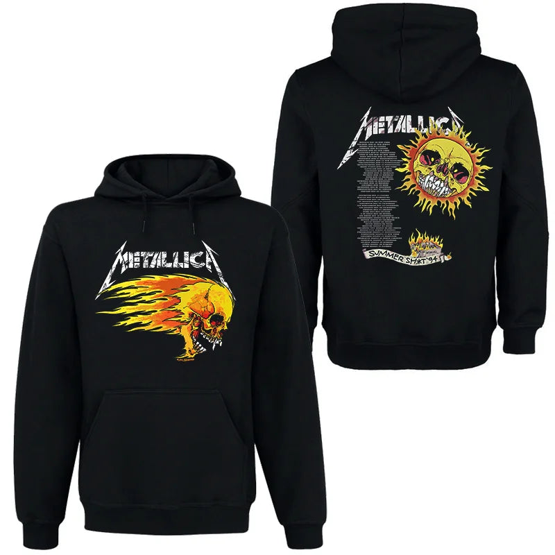 METALLICA Band Rock Dark Wind Hoodie Men's Street Hip Hop Top Comfortable Hooded Sweater Fall_Winter Personality Men's Clothing