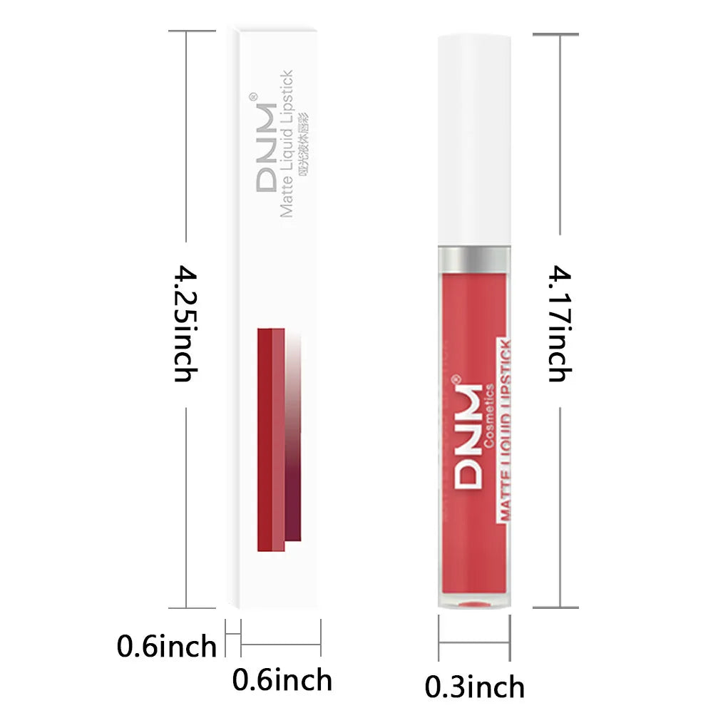 DNM 19 Colors Matte Lip Gloss Waterproof Long-lasting Non-fading Lip Glaze Multi-color Non-stick Cup Lipstick Lipgloss
