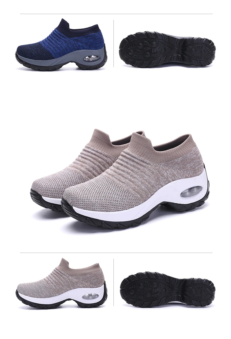 Fashion Women's Casual Sneakers Summer Comfort Mesh Running Shoes Breathable Cushion Black Sneakers for Women 2026 Student Shoes