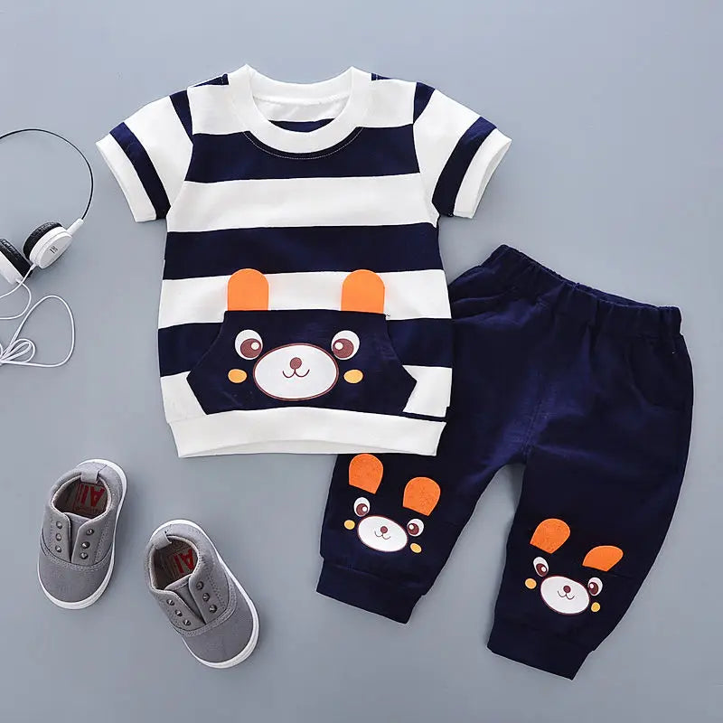 Children Clothing mother Kids Clothes Children's Sets Boys T-shirt Shorts Summer Cotton Short sleeve fashion Suit2PCS