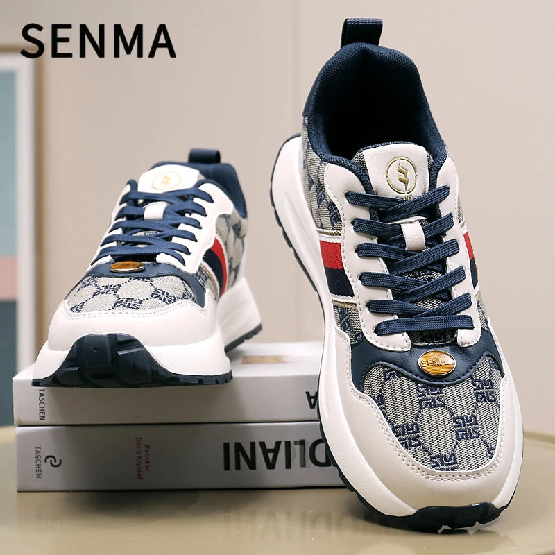 SENMA  Luxury Men's Shoes Men Casual Shoes Men's Skateboard Shoes Retro Platform Sneakers Unisex Women's Sports Shoes Sneakers