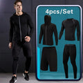 Rashguard Men Compression Sportswear Set Gym Running Sport Clothes Jogging Tights Tracksuit Fitness T-Shirt Windbreaker Leggings