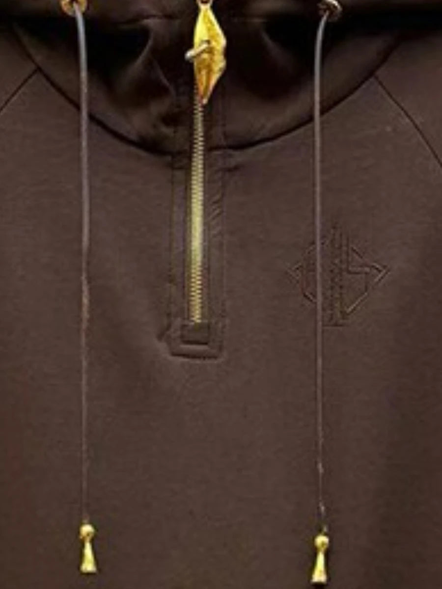 GALCAUR Solid Spliced Sashes Chic Dress Female Hooded Long Sleeve Loose Elegant Casual Women's Dresses Autumn Fashion New Style