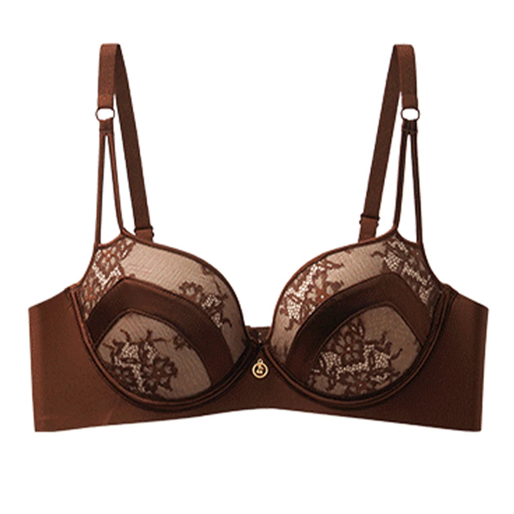 CAITING Bras Sexy Lace Massage Ladies Push Up Brassiere Floral Female lingerie Underwire Women Underwear