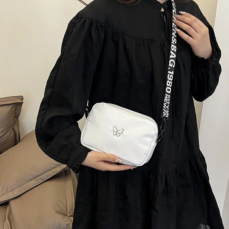 New Fashion Women Crossbody Bags Makeup Bag Women Trend Lingge Embroidery Camera Shoulder Bag Design Nylon Small Messenger Bag