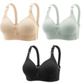 3pcs Women's Bra Lingerie - Appliques Jacquard Lightly Padded Push-Up, Adjustable Straps for Cup A B C D, Sexy Underwear
