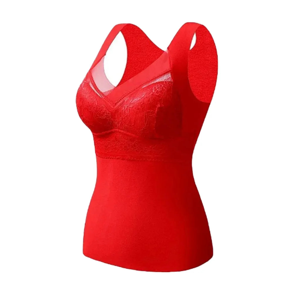 Women Velvet Padded Vest Winter Plus Size Thermo Camisole Lingerie Warm Clothing Top Inner Wear Autumn Thermal Shirt Undershirt