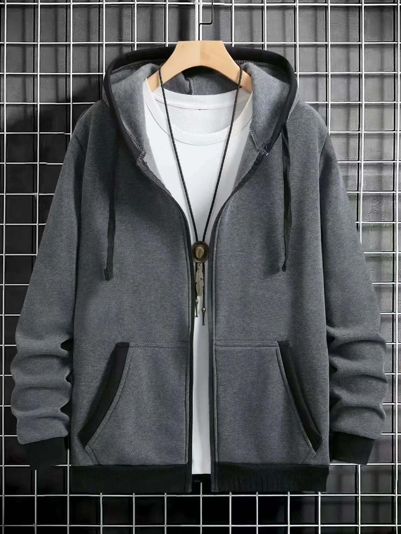 Thickened Men's Hooded Zipper Cardigan Casual Outerwear Fashionable Sweatshirt Autumn Winter New Arrival Cross-Border Style