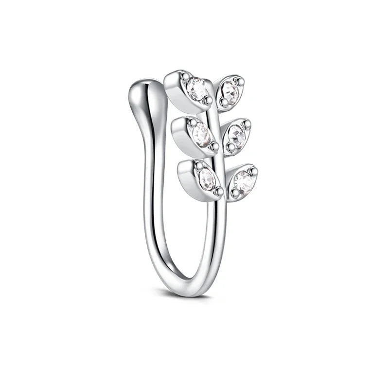 1Pcs Stainless Steel Nose Ring Hoop C Shape Septum Rings Non Piercing Ear Clip Earring Fake Nose RingsWomen Piercing Jewelry