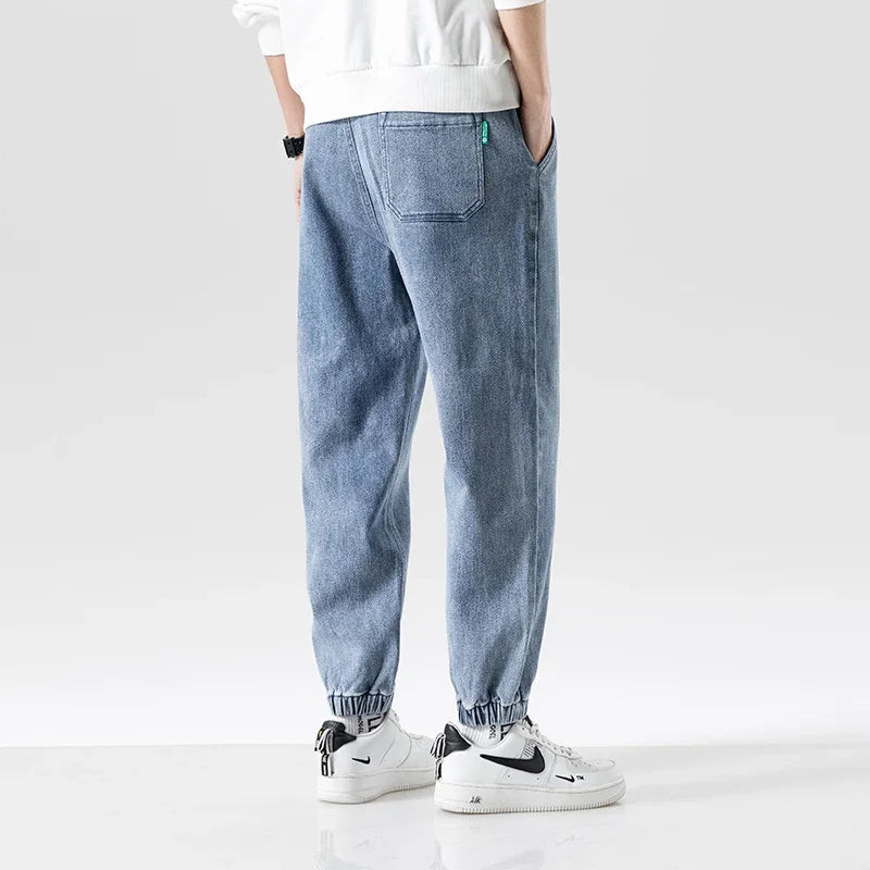 Spring Summer Black Blue Baggy Jeans Men Streetwear Denim Joggers Casual Cotton Harem Pants Jean Trousers Plus Size 6XL 7XL 8XL