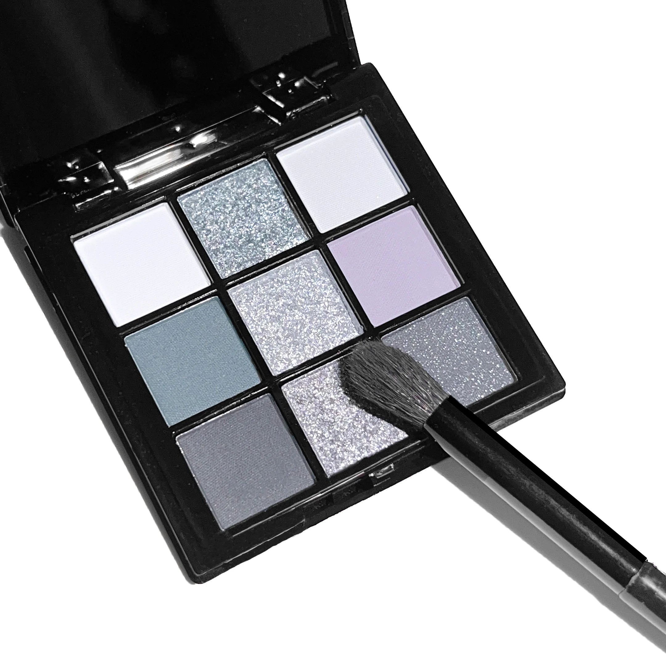 Nine-color eyeshadow palette Makeup Brush, gray-pink smoky makeup, matte pearlescent silkworm brightening makeup
