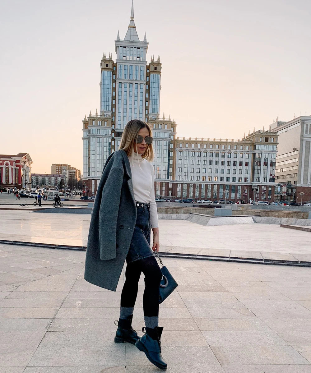 New Summer Women High Waist Button Wigh Leg Jeans Shorts Casual Female Loose Fit Blue Denim Shorts