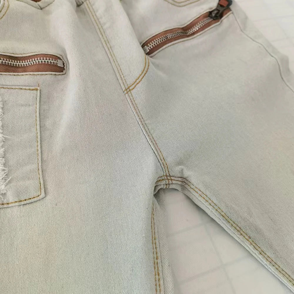 DIIMUU Kids Skinny Jeans Boys Denim Clothing Bottoms Casual Trousers Children Clothes Pants Infant Toddler Garments Jean