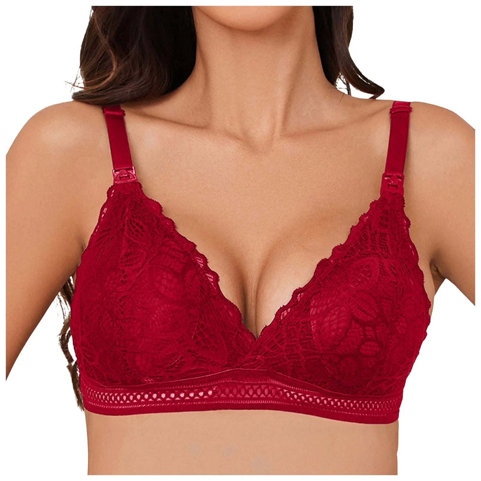 Lace Bra Wirefree Padded Bras For Women No Underwire Push Up Bra Female Gathered Bralette Soft Comfort Underwear Brassiere