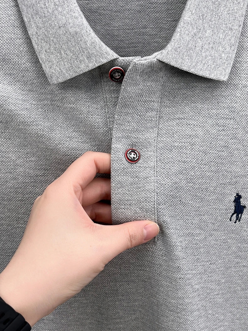 Premium Luxury Brand Men's Polo Shirt Lapel Horse Embroid Short Sleeve 100Cotton T-Shirt Business Office Golf Summer Men's Wear