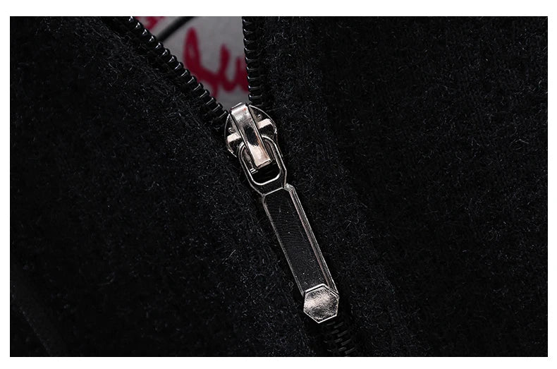 Mens Fashion Sweater Cardigan Fleece Lined Hood Sweaters Jacket Retro Sweaters Coat Zipper Up Knit Cardigans