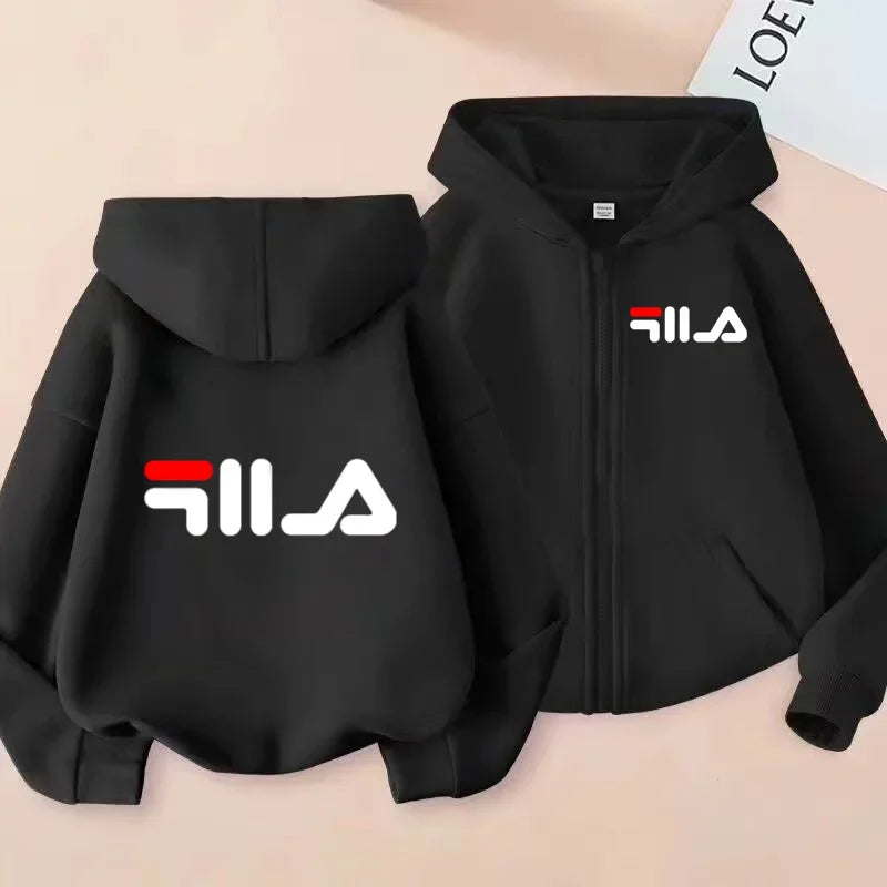 Children's Cardigan Hoodie Zipper Style Sweatshirt Boys Girls3-12Yrs Brand Sports Top Casual Fashion Charming Loose Coat Clothes