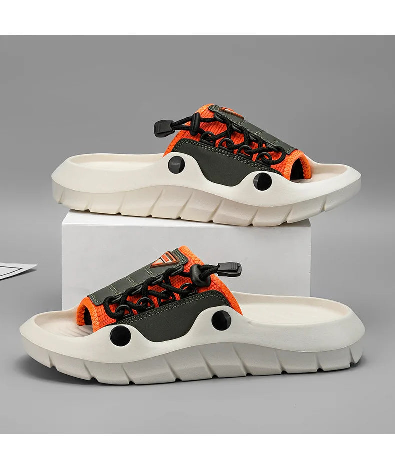 New Men's EVA Platform Massage Slippers Home Mute Anti-slip Slides Outdoor Beach Casual Sandal Shoes for Men Sandalias De Hombre