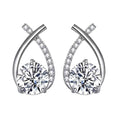 1.0ct Moissanite Earrings 925 Sterling Silver for Women Top Quality Wedding Engagement Jewelry Fashion Ear Stud Party Gifts