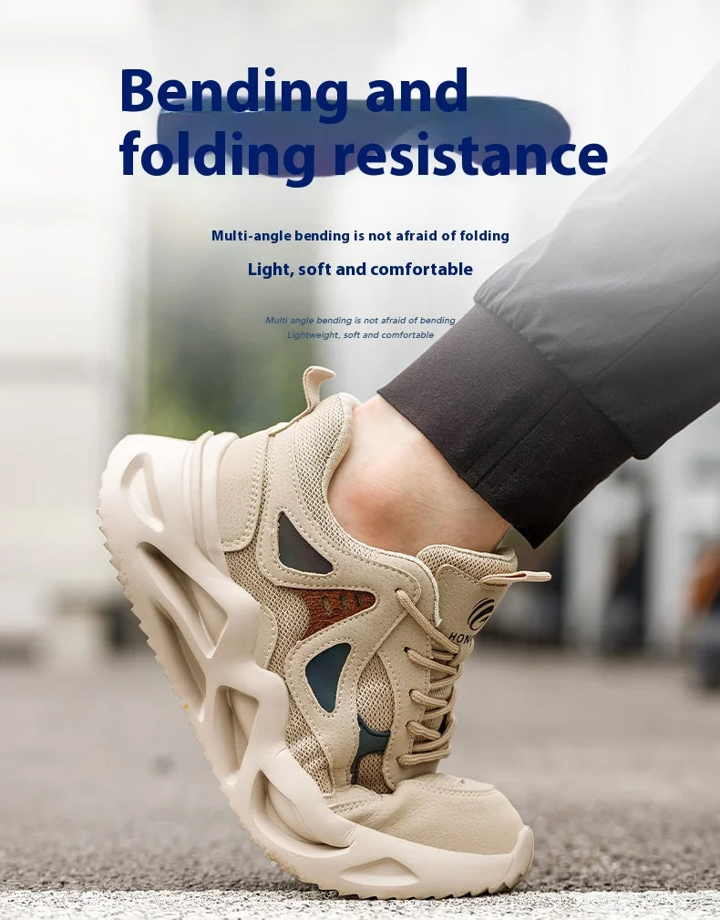 Lightweight Safety Shoes Men Women Work Shoes Steel Toe Cap Working Boots Sneakers Man Women Breathable Shoes Tactical Boots