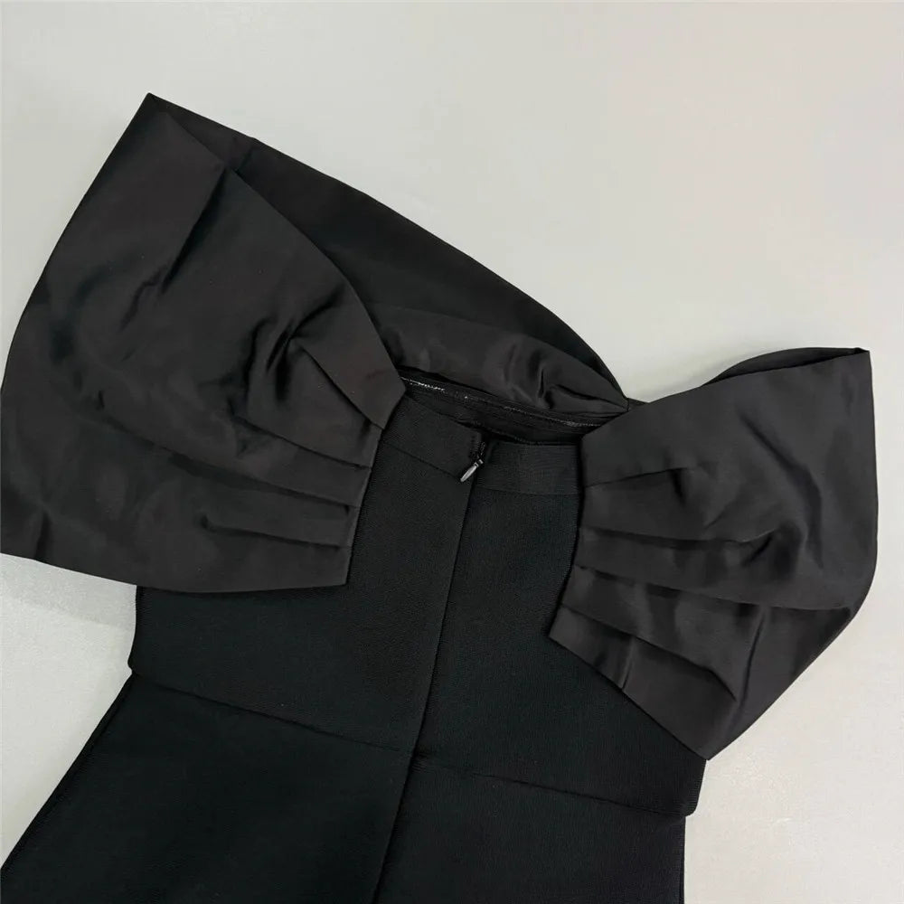 Women Sexy Beading Bandage Dress Off The Shoulder Patchwork Bodycon Clothes Club Party Elegant Dresses