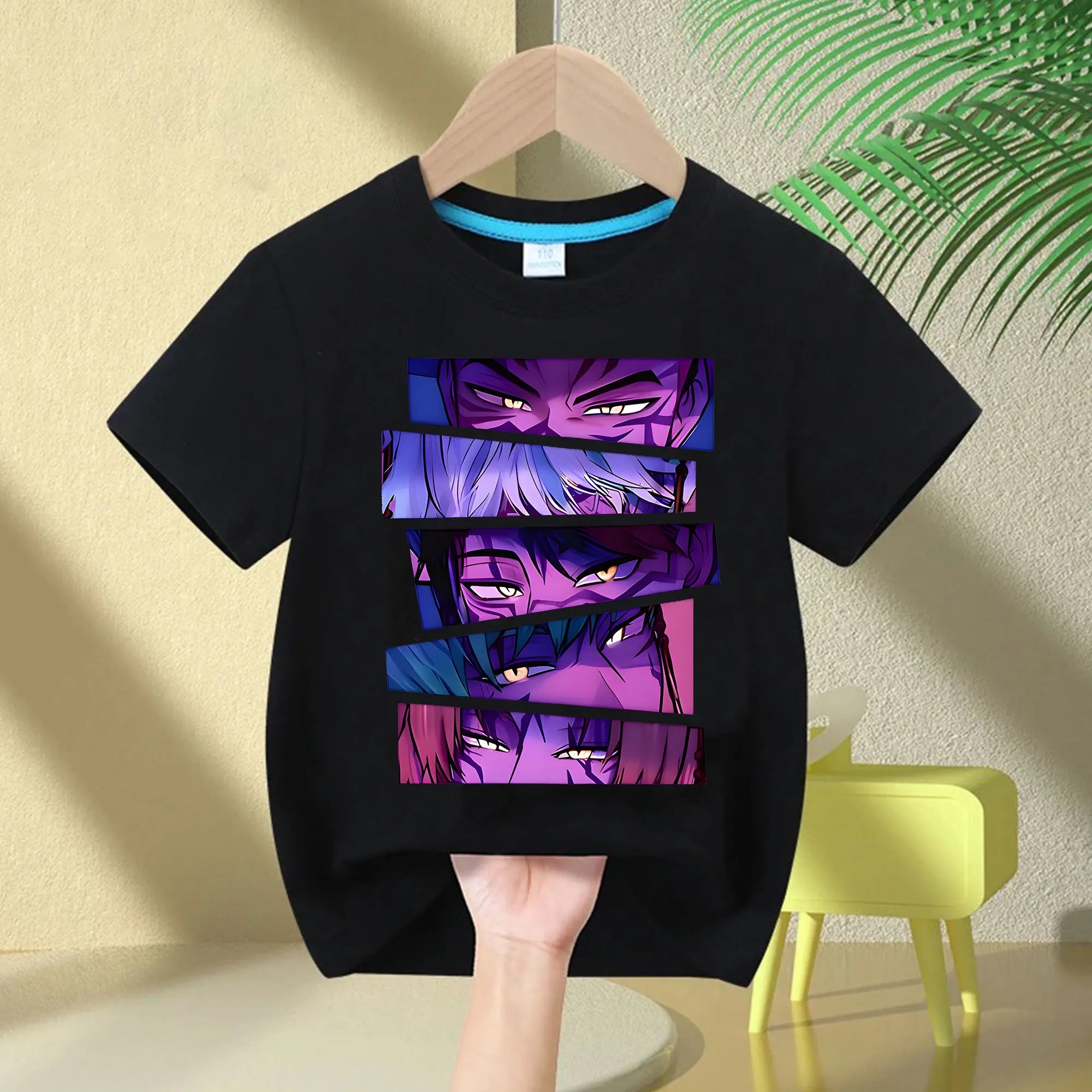 New 2025  KPop Demon Hunters Saja Boys Cartoon Boys T-shirt Round Neck Print Fashion Casual Top Children's T-shirt Kids Clothing