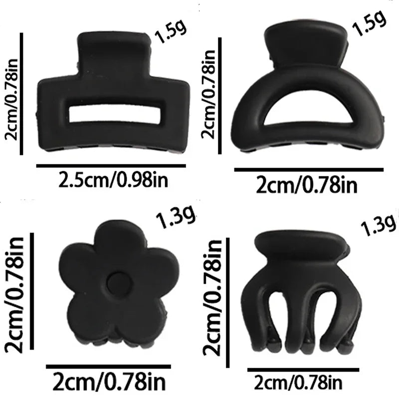 8/6Pcs Black Hair Claws Elegant Acrylic Hair Clip Hairpins Barrette Crab Claw Clip Headwear For Women Girls Hair Accessories