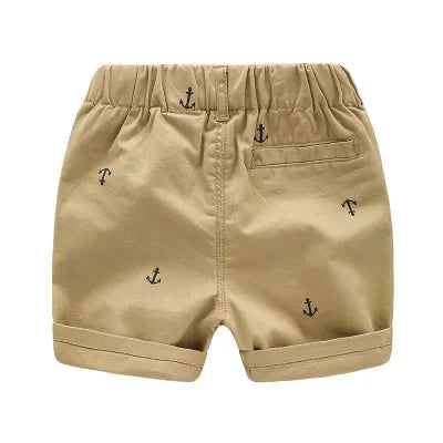 2-9 Years Children Shorts Toddler Kids Short Pant Summer Cotton Anchor Boys Beach Shorts  Leisure Capris  Baby Clothing  KF553