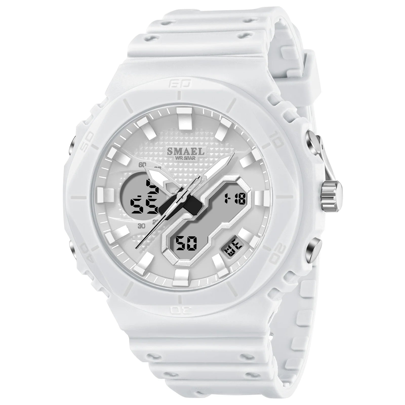 SMAEL Fashion Sport Watches for Unisex Top Brand Luxury Sports Chronograph Women Watch Waterproof Digital Quartz Wristwatch