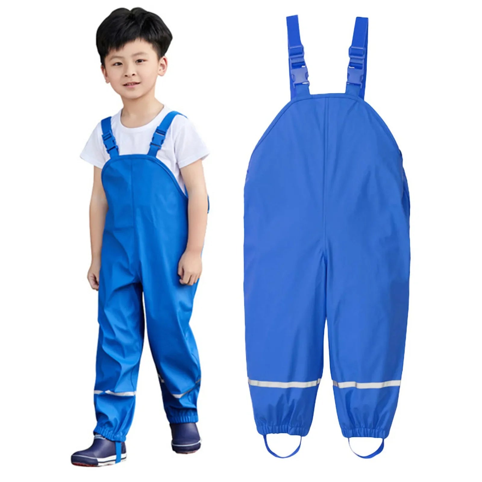 Children Waterproof Rain Pants Toddler Kids Boys Girls Rain Dungarees Windproof Waterproof Overalls Mud Jumpsuit Clothes штаны