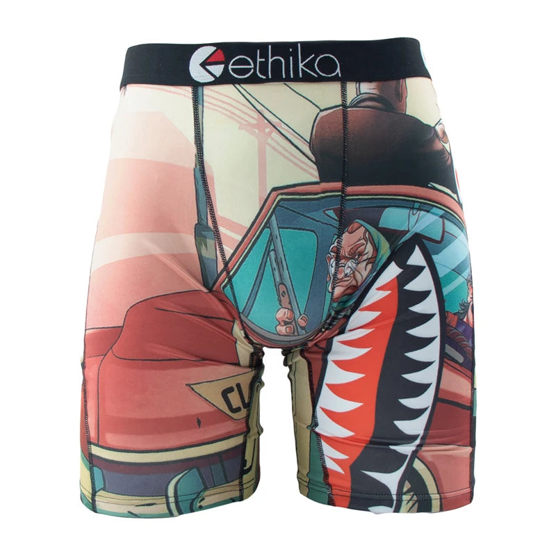 ETHIKA 1Pcs Sexy Men Underwear Boxers Breathable Swimming Man Underpants Plus Size S-3XL Mens Trunks Men's Panties Boxer Briefs