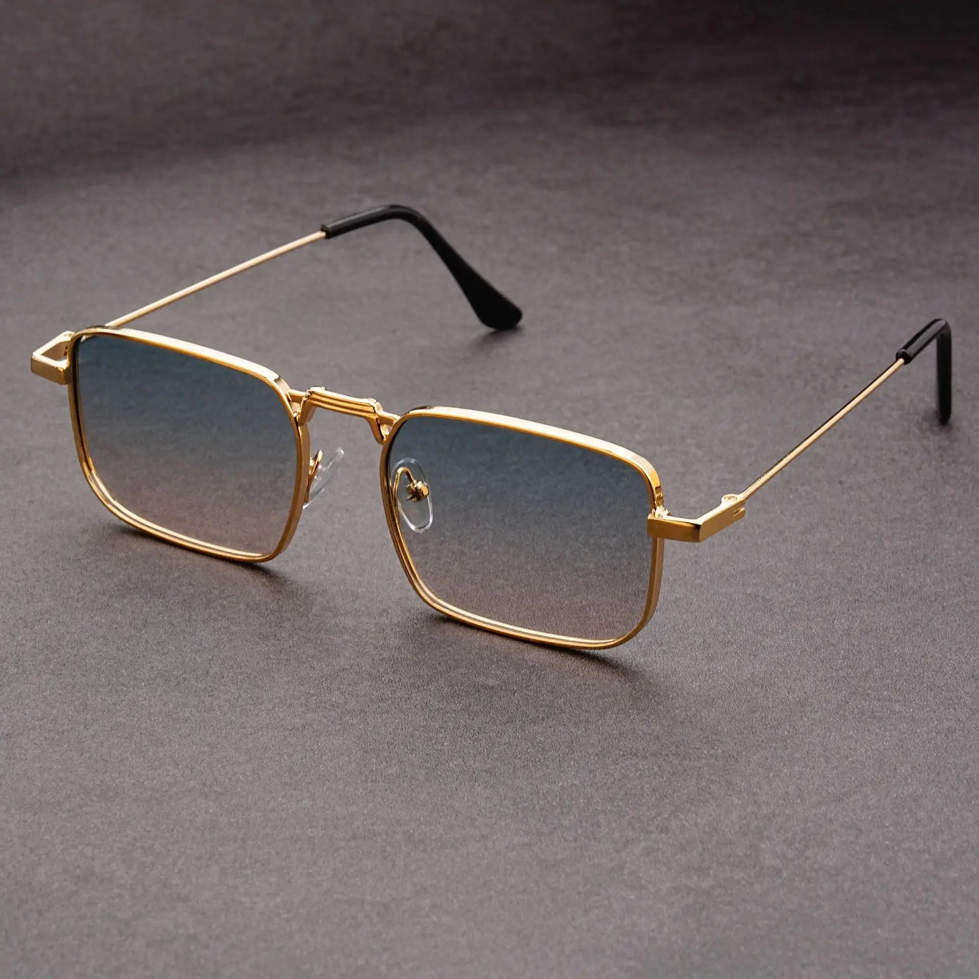 Fashion Rectangle Sunglasses Men Women Vintage Square Driving Sun Glasses Luxury Brand Metal Frame Eyewear Lentes De Sol Hombre