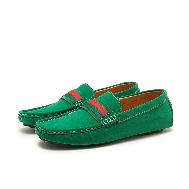 Suede Leather Penny Peas Loafers Men Women Boys Driving Shoes Big Size 35-48 Moccasins Slip on Flats Designer Mens Loafers Pink